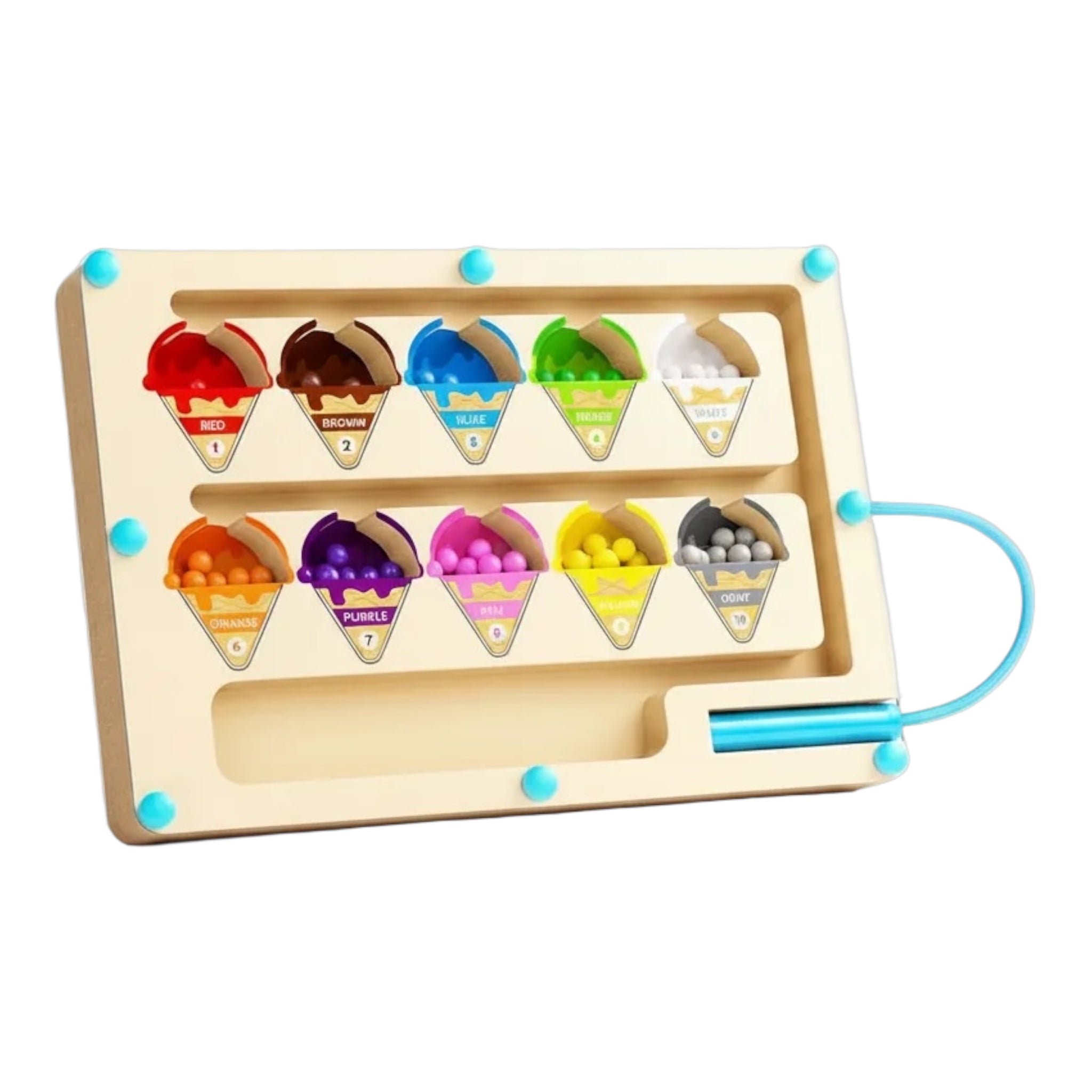 Magnetic Number & Maze Activity Board