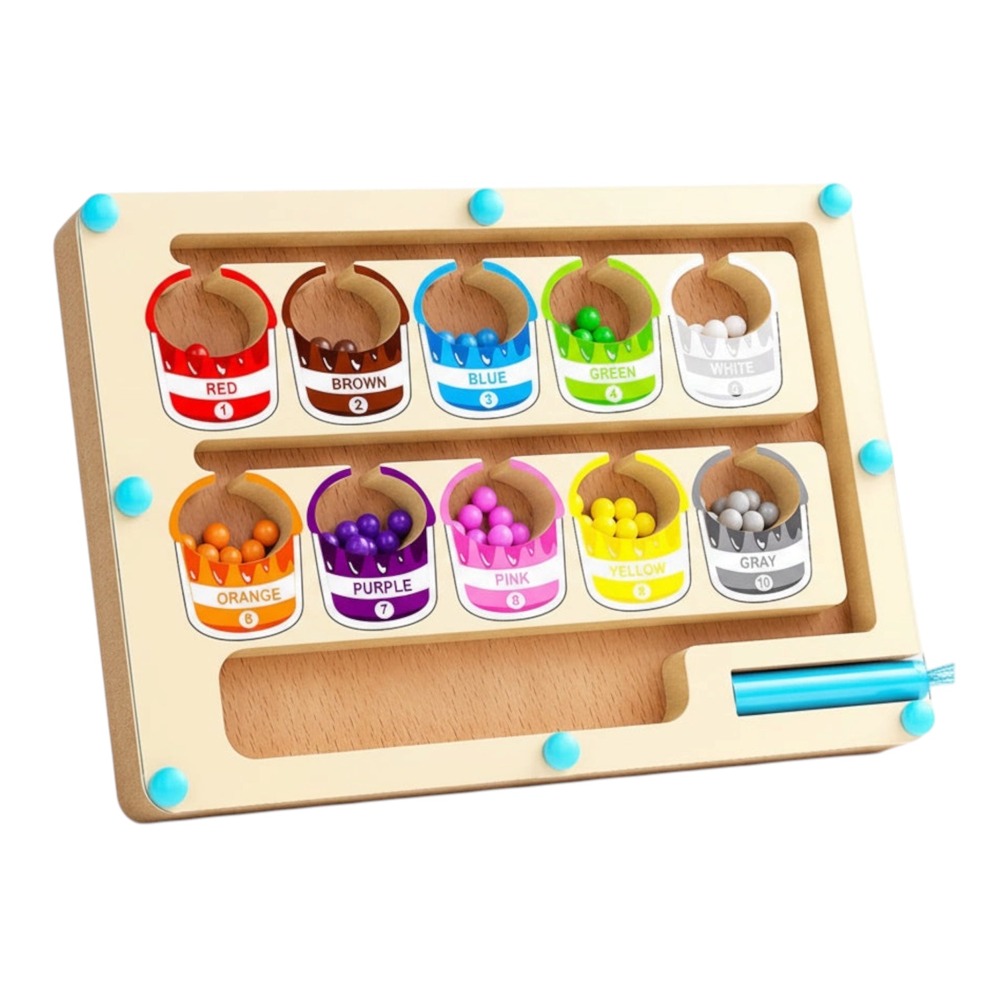 Magnetic Number & Maze Activity Board