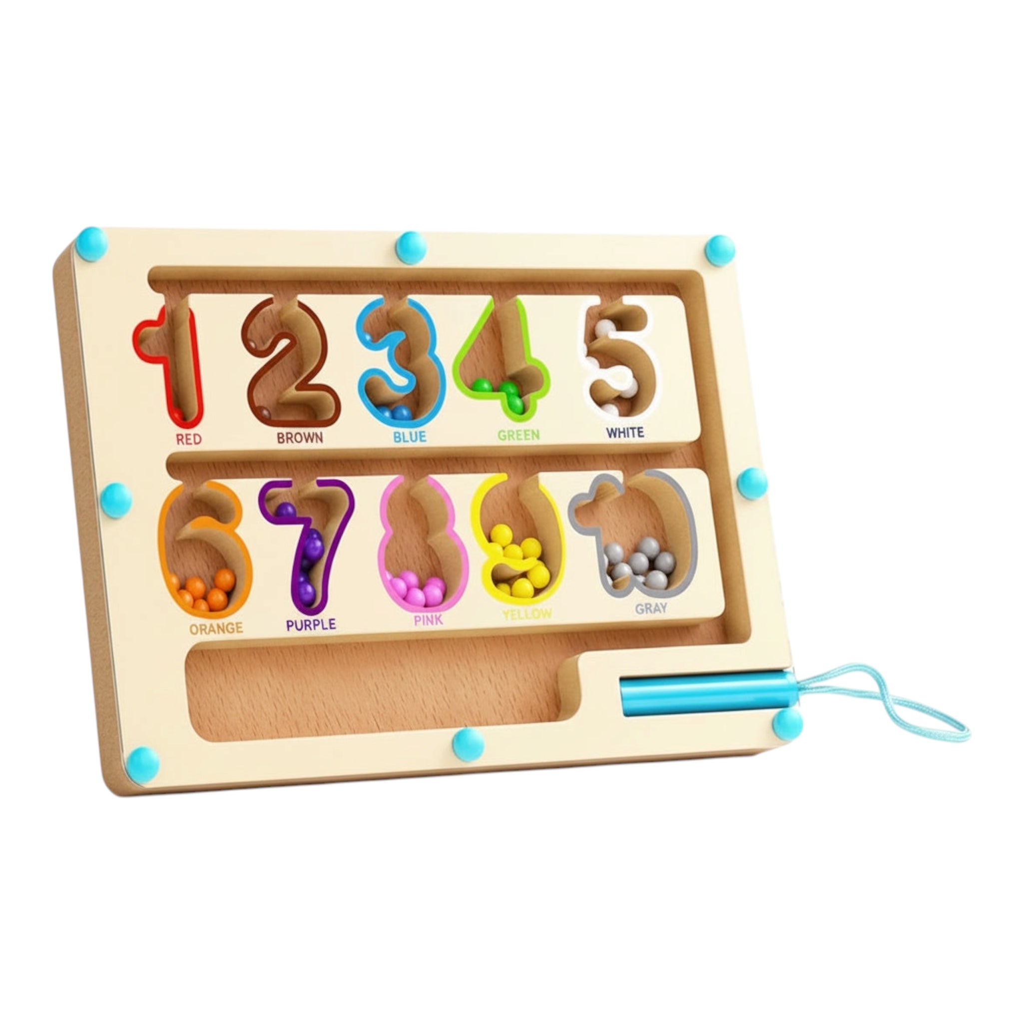 Magnetic Number & Maze Activity Board