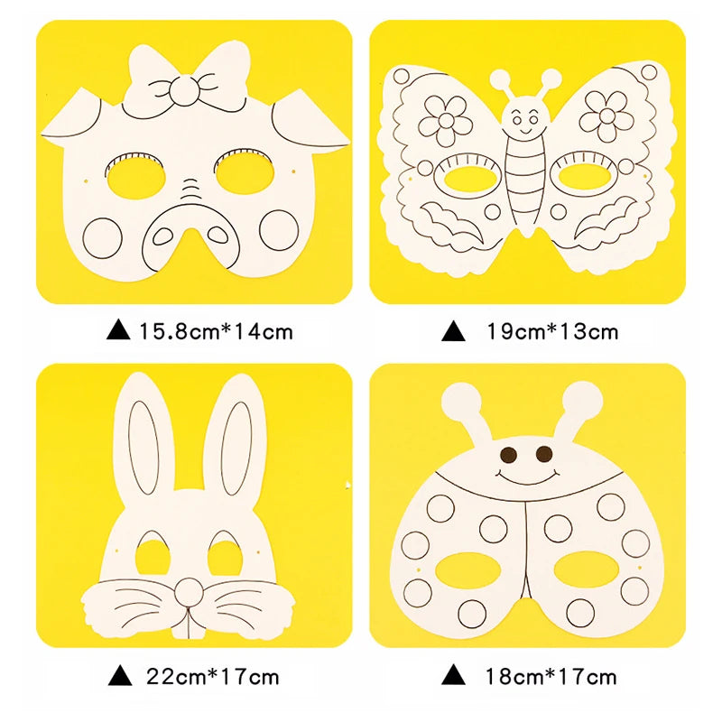Cartoon Animal DIY Painting Mask Set