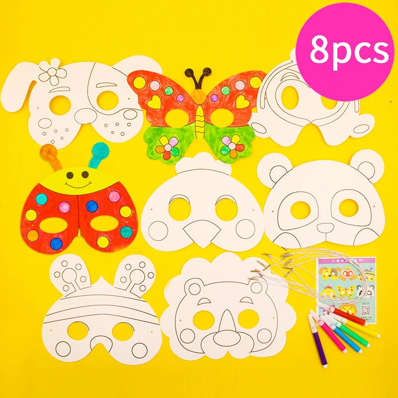 Cartoon Animal DIY Painting Mask Set