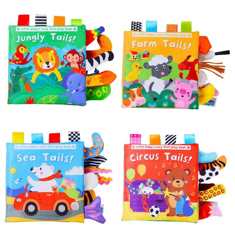 Little Animals Cartoon Tail Cloth Enlightenment Book Toy