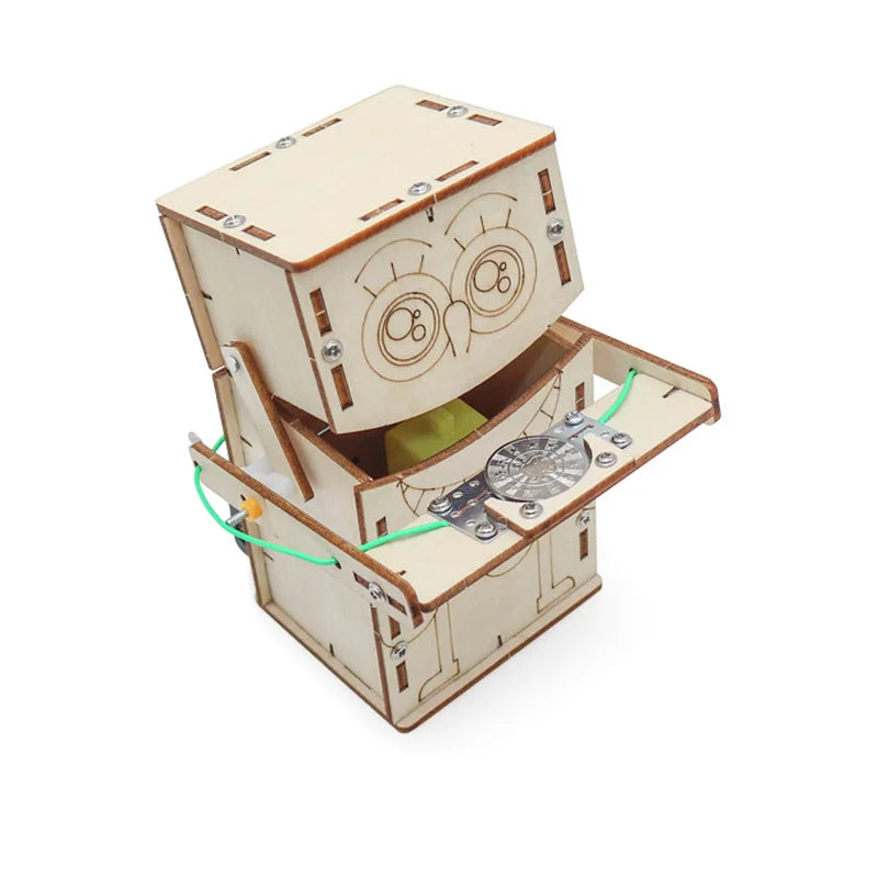 Wonder Build Wooden Coin Eating Robot Model Kit