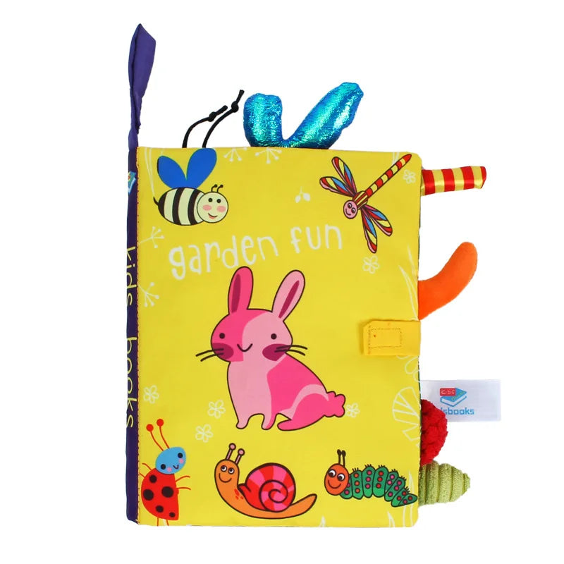 Little Senses Tactile Tail Cloth Rattle Sound Sensory Book