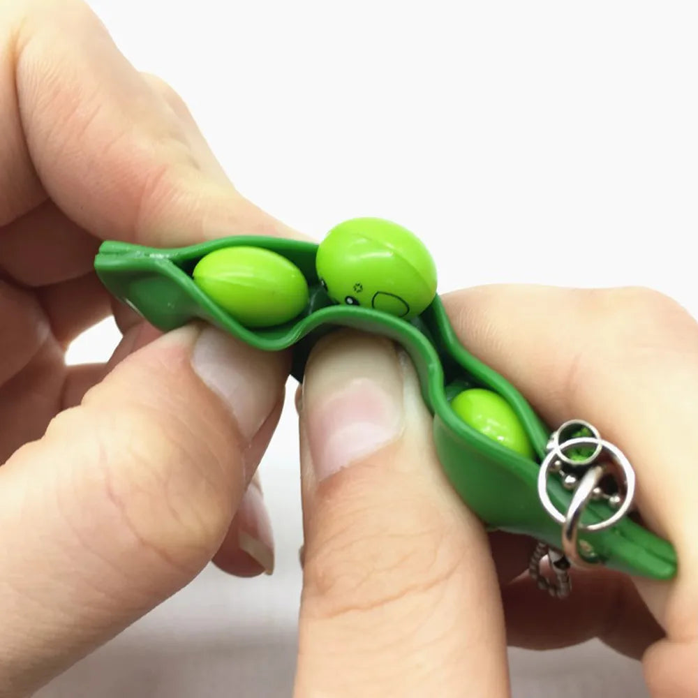 Bean Pod Stress Relief Keychain