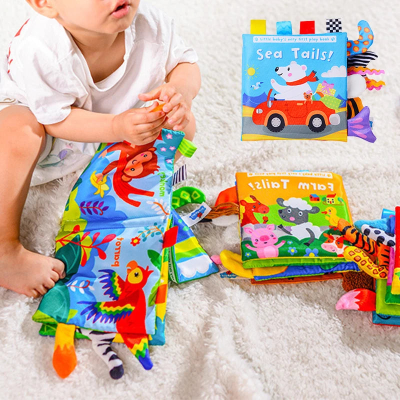 Little Animals Cartoon Tail Cloth Enlightenment Book Toy