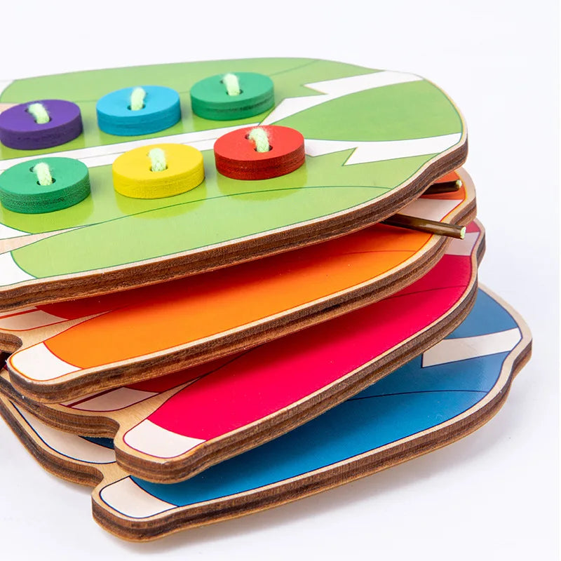 Wonder Skills Montessori Button Threading Sewing Life Skill Board