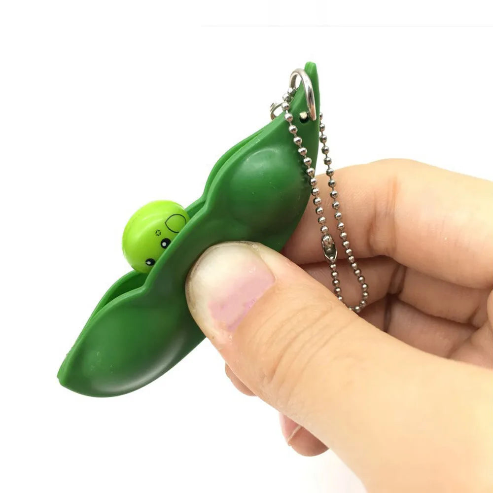 Bean Pod Stress Relief Keychain