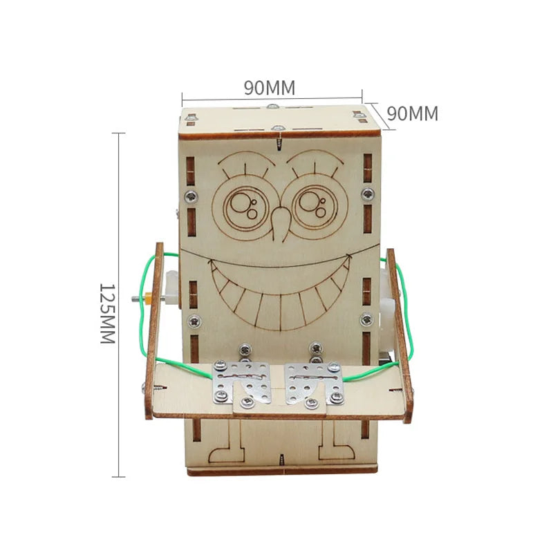 Wonder Build Wooden Coin Eating Robot Model Kit