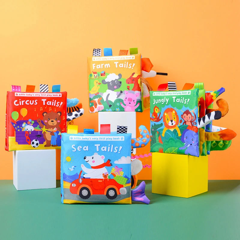Little Animals Cartoon Tail Cloth Enlightenment Book Toy