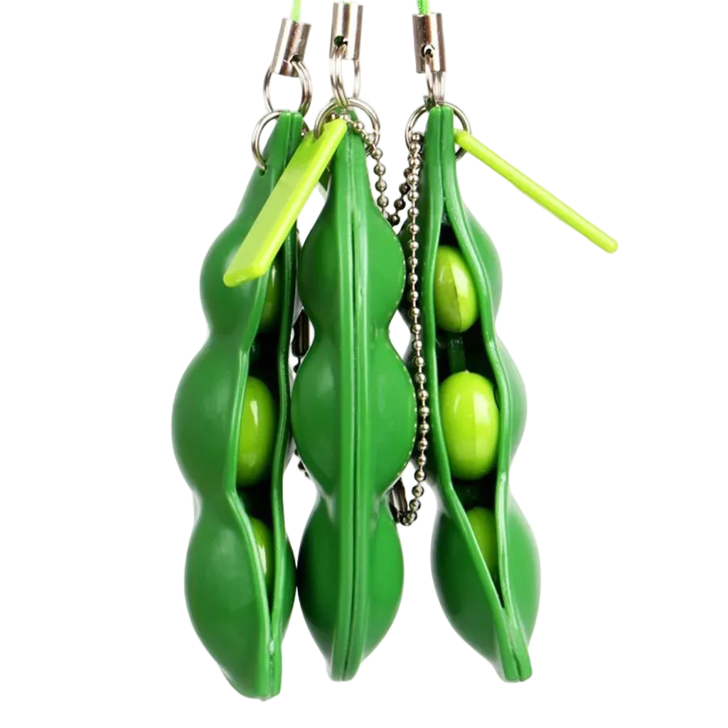 Bean Pod Stress Relief Keychain