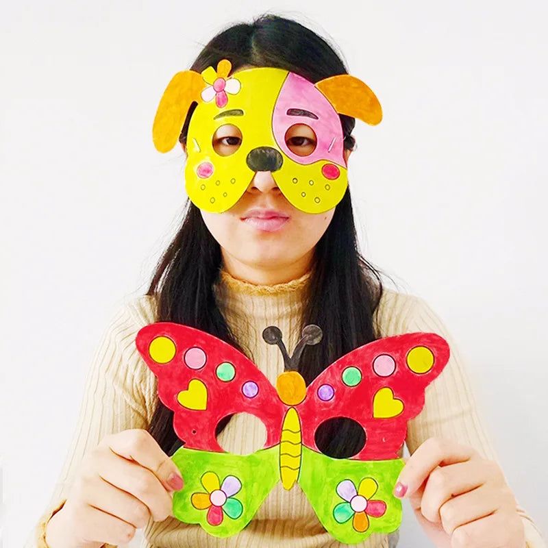 Cartoon Animal DIY Painting Mask Set