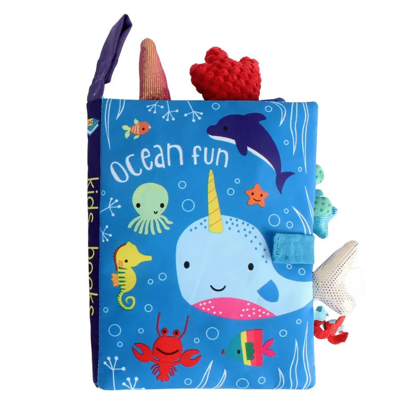 Little Senses Tactile Tail Cloth Rattle Sound Sensory Book