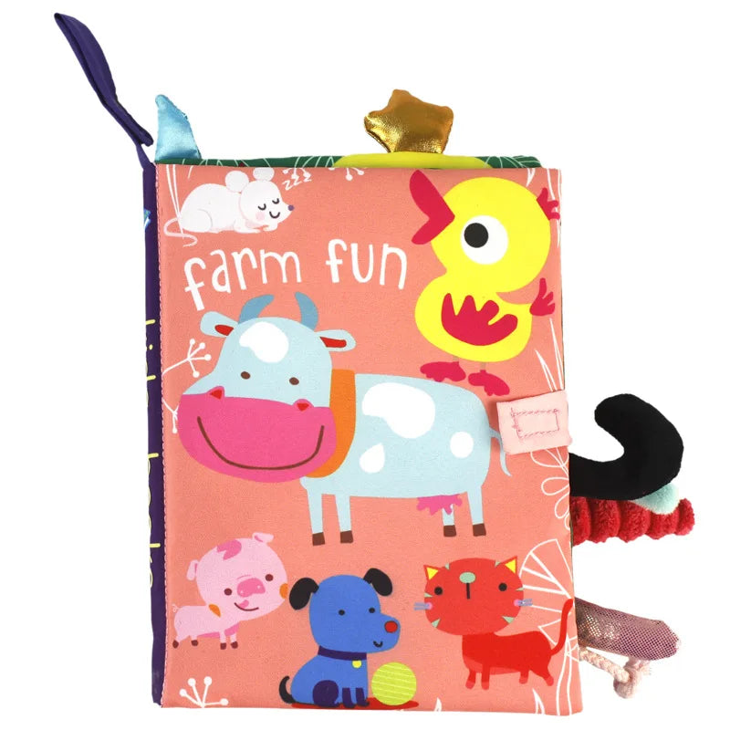 Little Senses Tactile Tail Cloth Rattle Sound Sensory Book