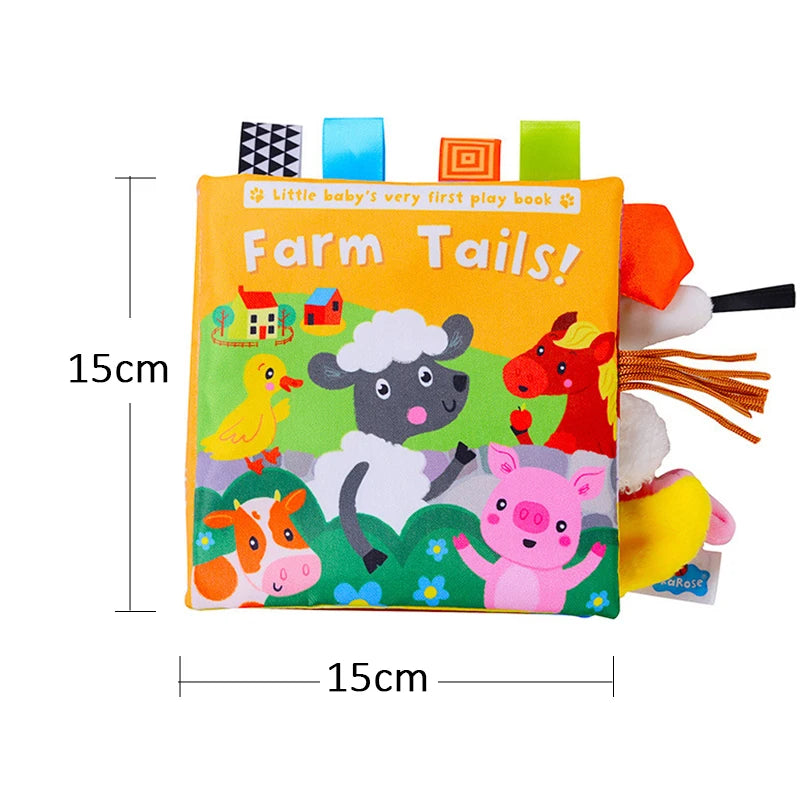 Little Animals Cartoon Tail Cloth Enlightenment Book Toy