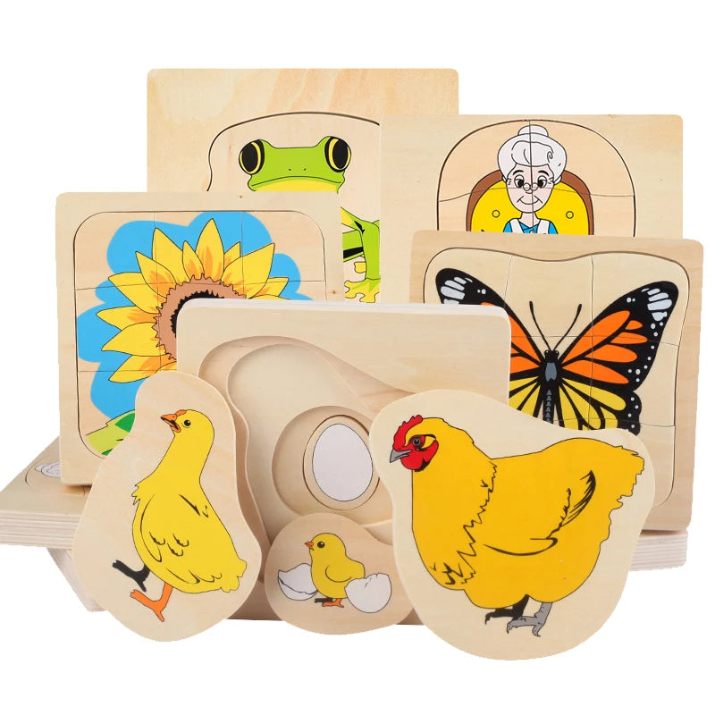 Wonder Grow Animal & Plant Life Cycle 3D Puzzle Set