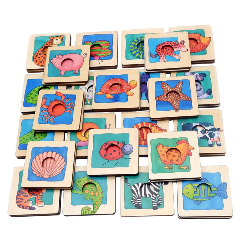 Wonder Match Animal Fur Pattern Puzzle Board