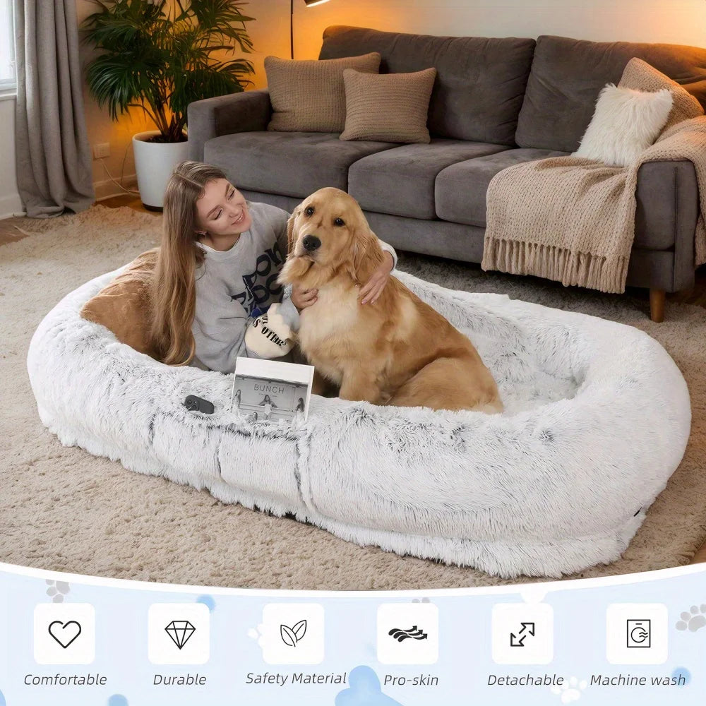 Washable Wonder Faux Fur Oversized Napping Bed