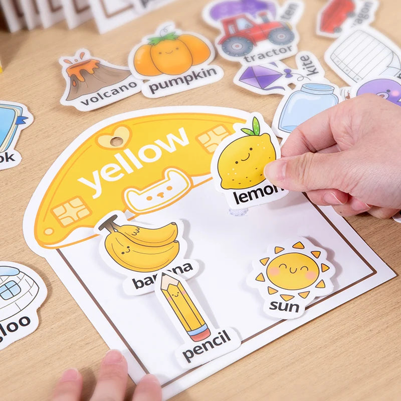 Velcro Quiet Book Color Recognition Learning Activity