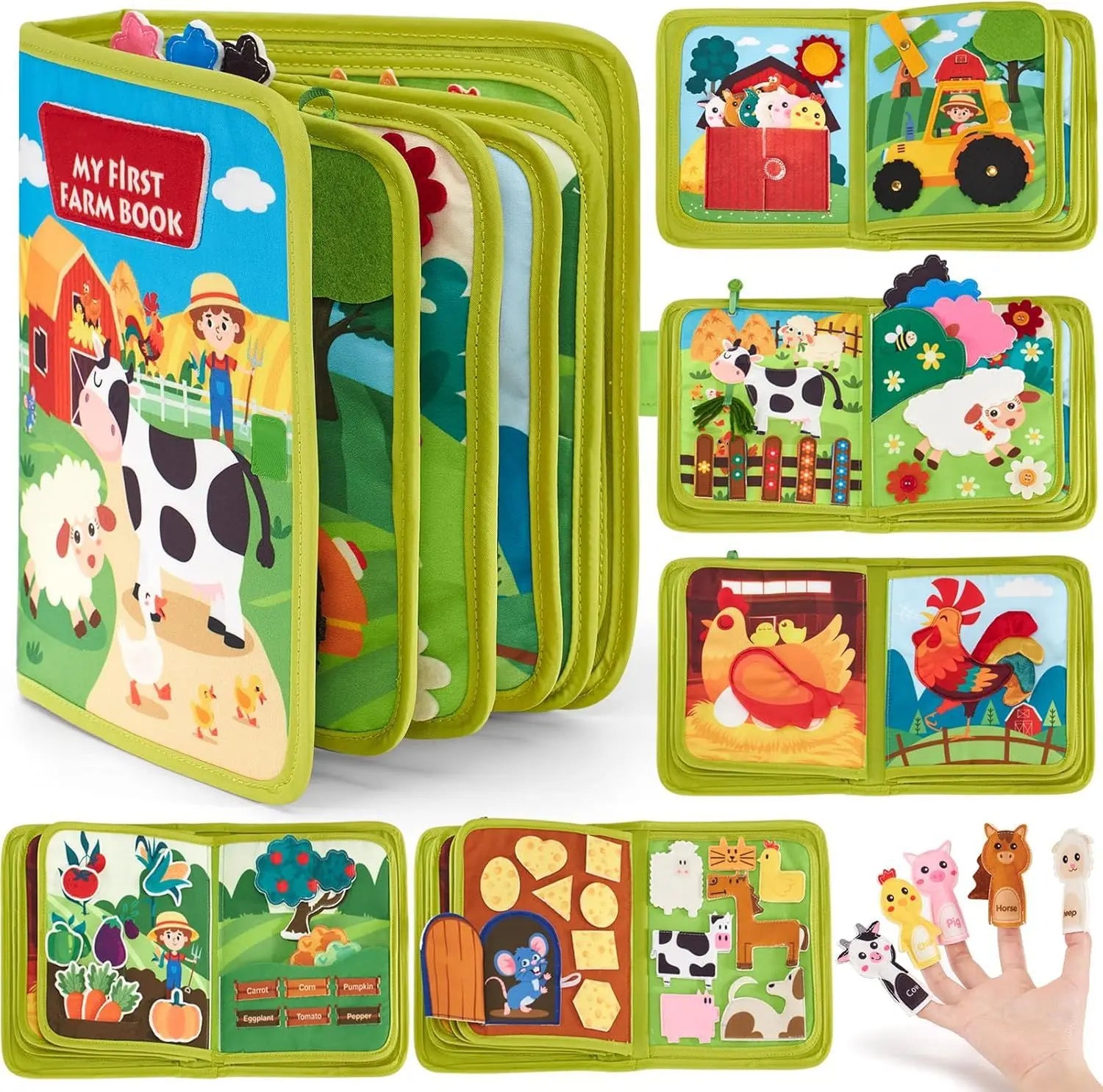 Little Farmers Felt Interactive Farm Busy Board Activity Set