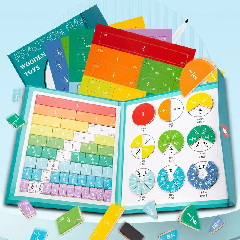 Magnetic Fraction Wooden Math Teaching Set