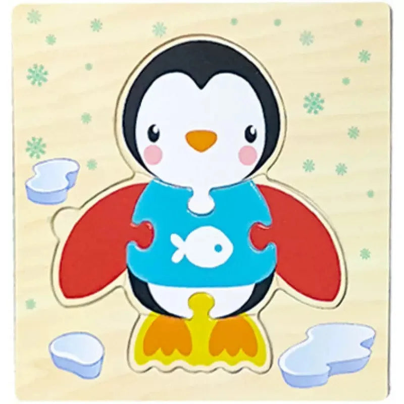 Wooden 3D Tangram Shape Animal Intelligence Puzzle Set