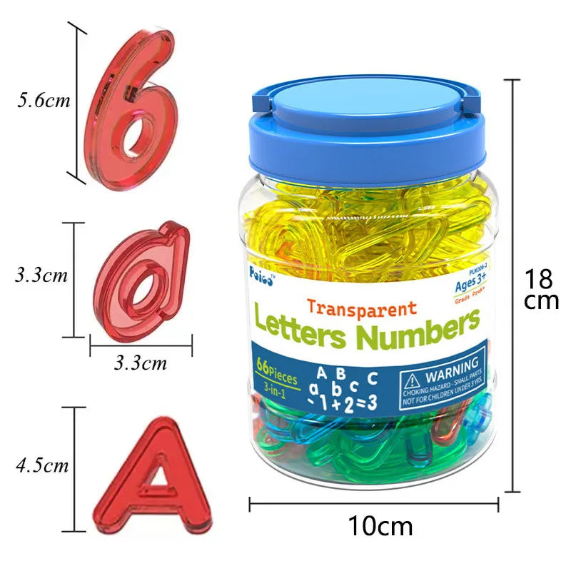 Colorful Transparent Letter & Number Set