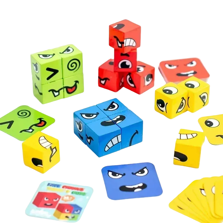 Mix & Match Emotion Face Building Block Puzzle