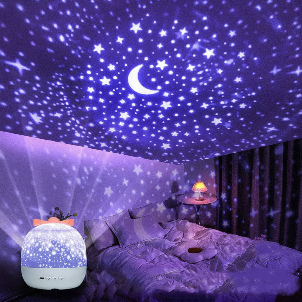 Wonder Stars Rotating Galaxy Star Projector Night Light Lamp