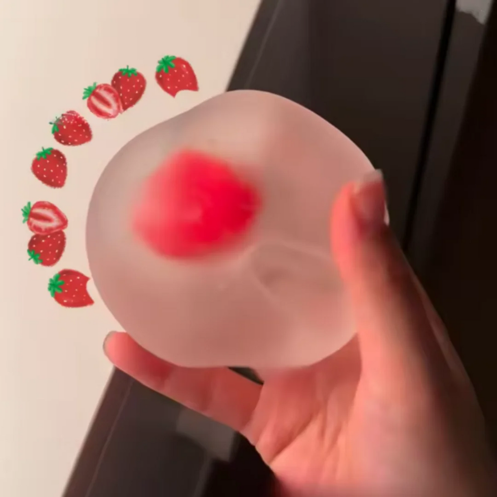 Sweet Squeeze Strawberry Mochi Stress Relief Squishy