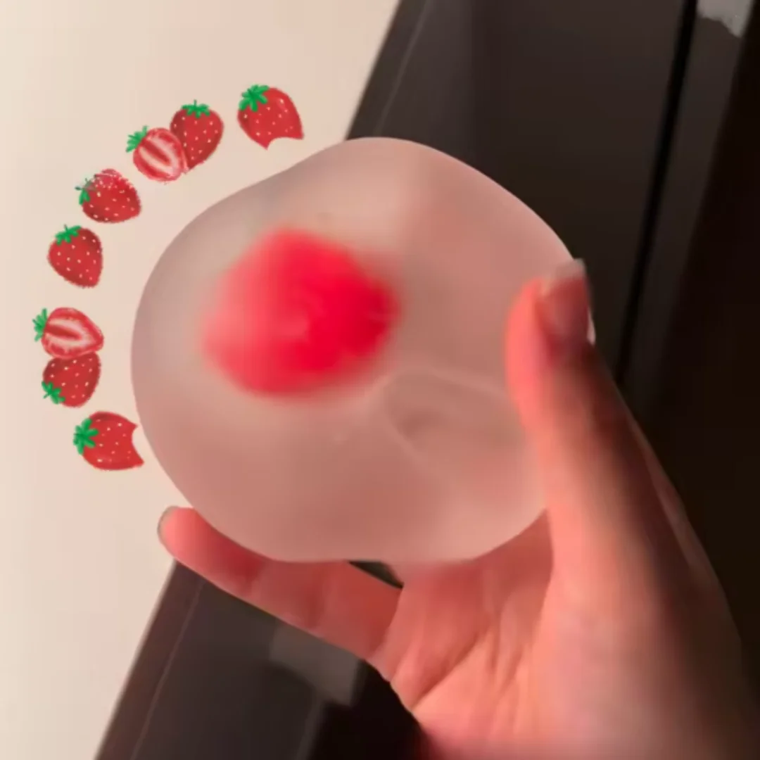 Sweet Squeeze Strawberry Mochi Stress Relief Squishy