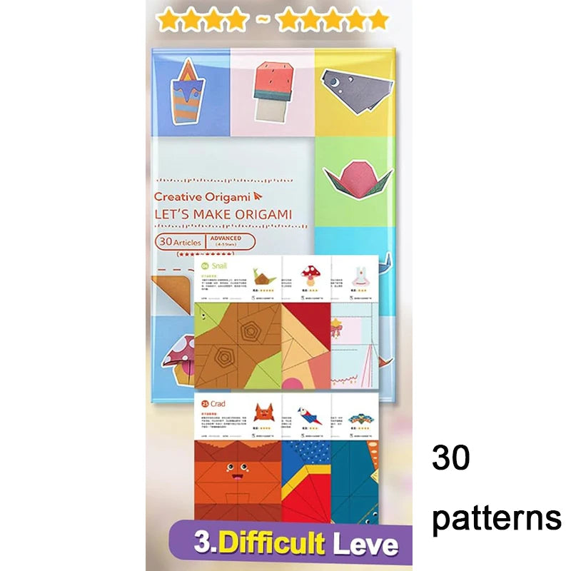 Origami Kit Paper Craft Guiding Book DIY Set