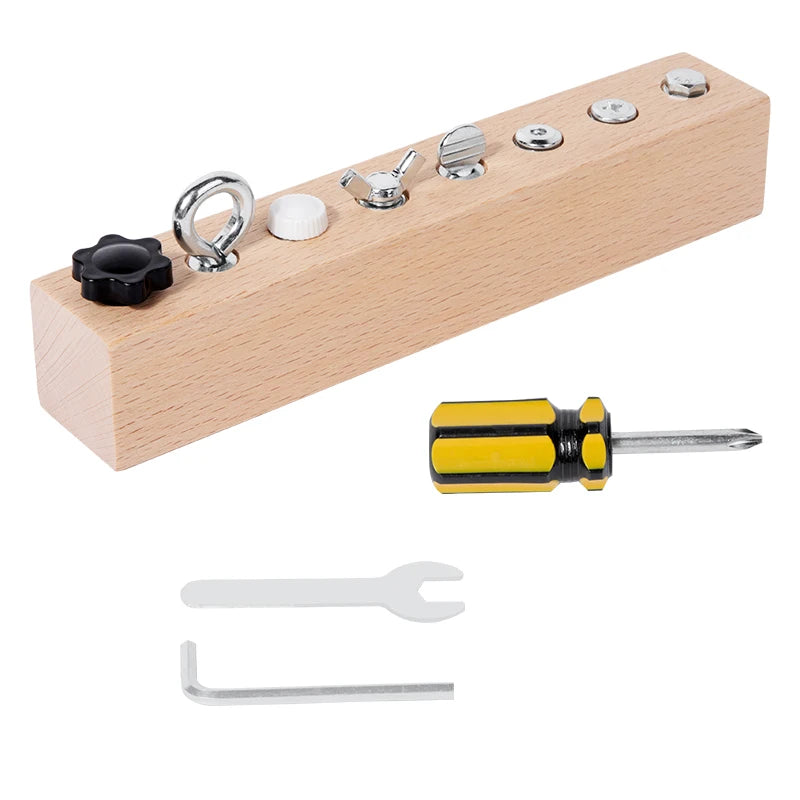 Little Engineers Wooden Screw Nut Disassembly Montessori Set