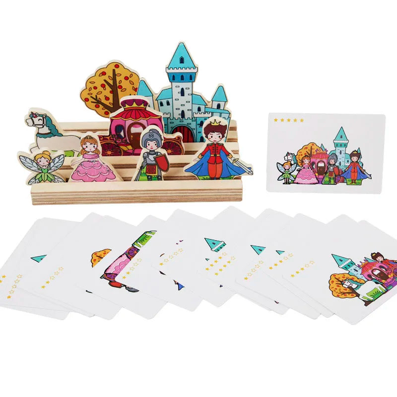 Wooden Logical Shape Matching 3D Puzzle Board