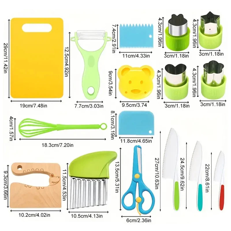 Wonder Chef Kids Plastic Cooking Kitchen Tool Set