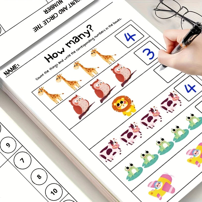 Math Workbook Number Tracing and Addition