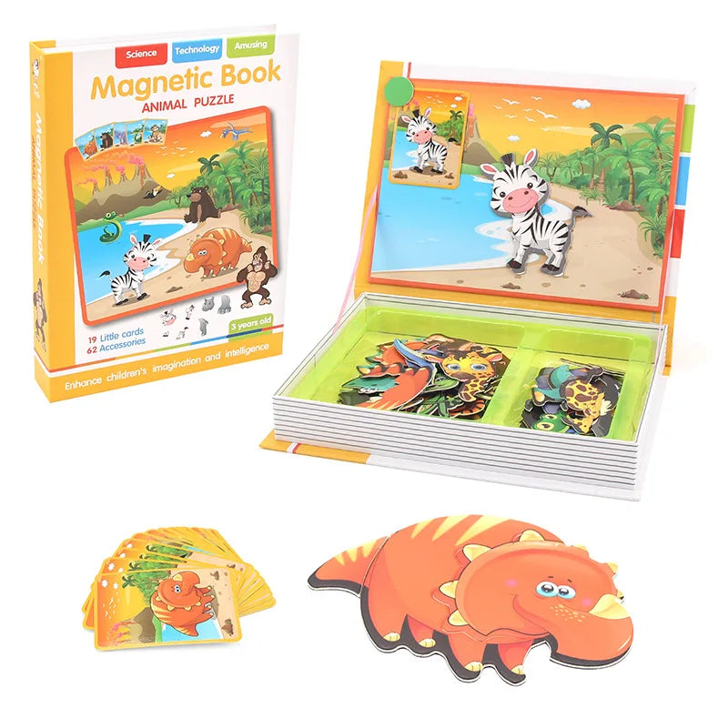 Magnetic 3D Cartoon Puzzle Brain Game