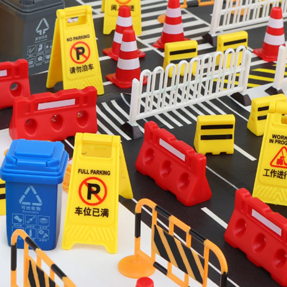 Construction Street Sign Sensory Bin Play Set