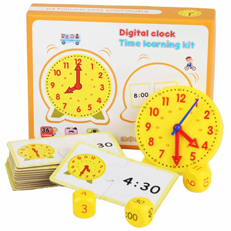 Wonder Time Montessori Clock Hour Minute Second Puzzle Teaching Aid