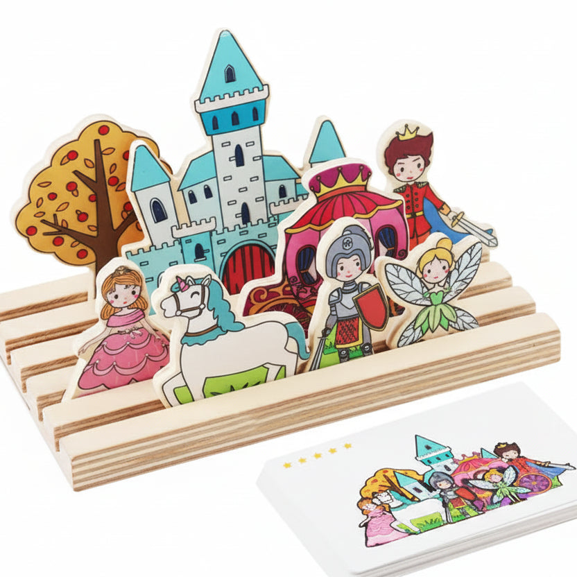 Wooden Logical Shape Matching 3D Puzzle Board