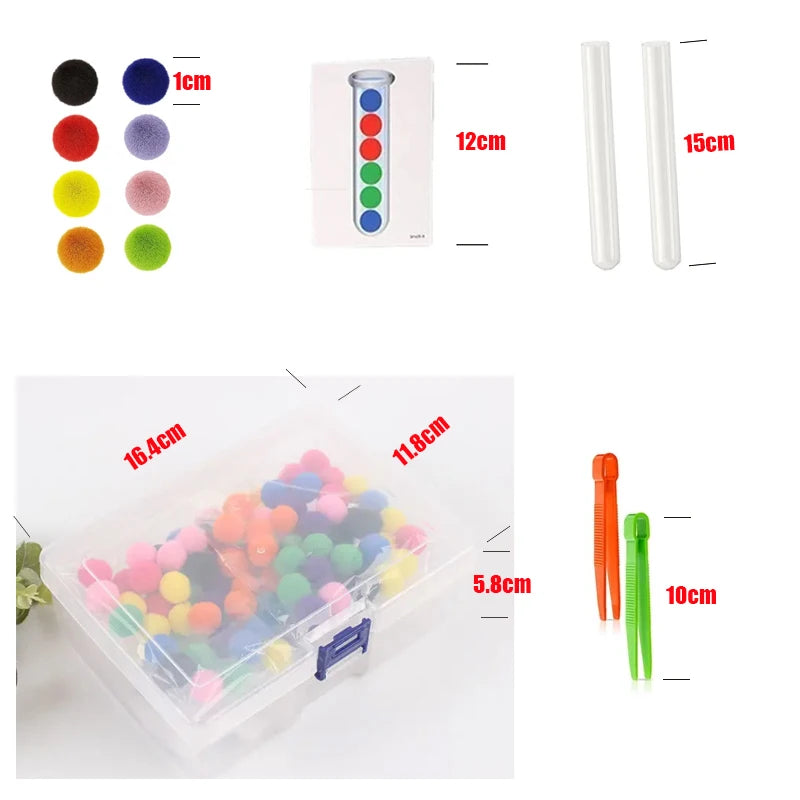 Fine Motor Tweezers Color Sorting Activity Kit