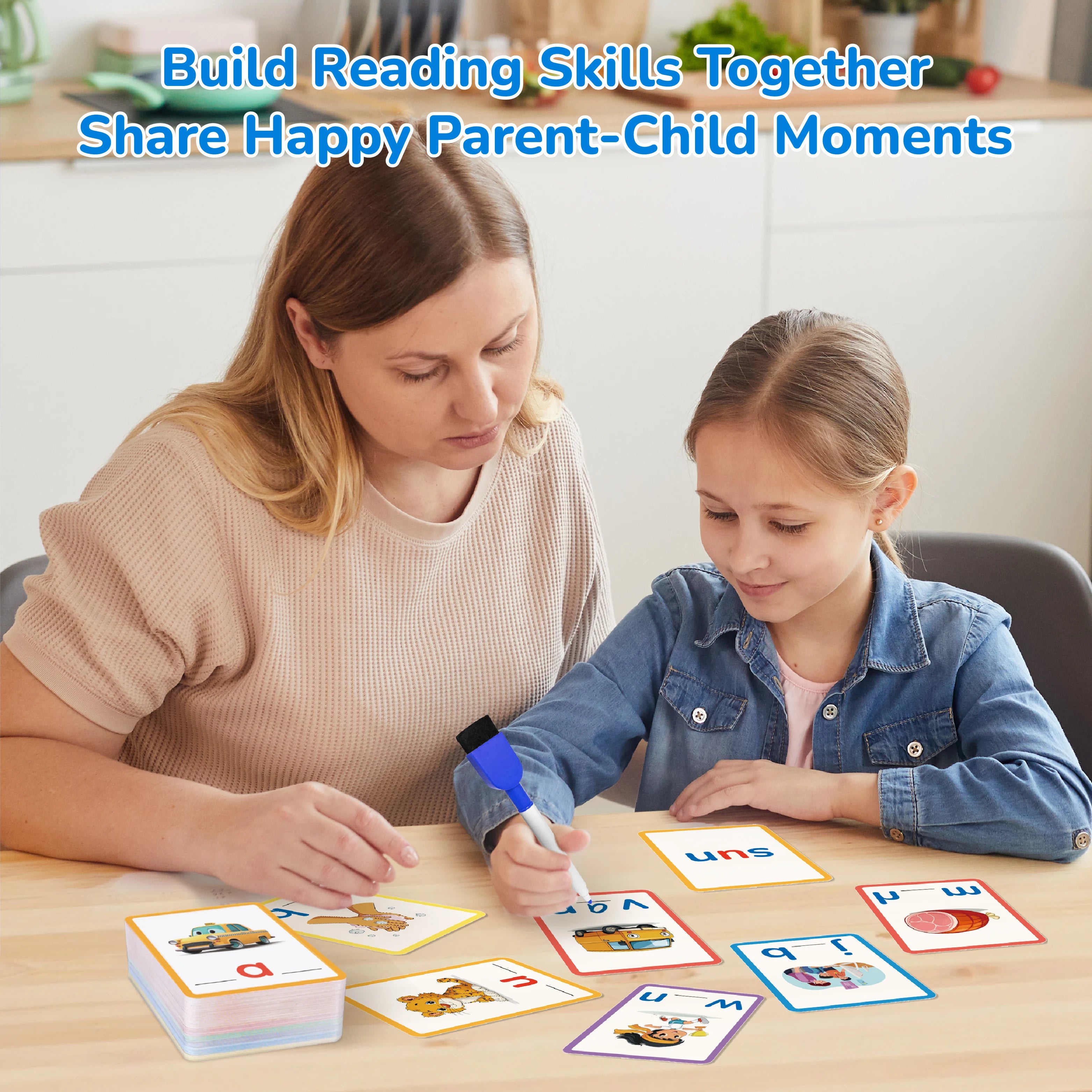Write & Wipe CVC Sight Word Writable Wipeable Flash Card Set