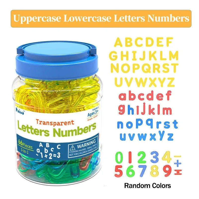Colorful Transparent Letter & Number Set
