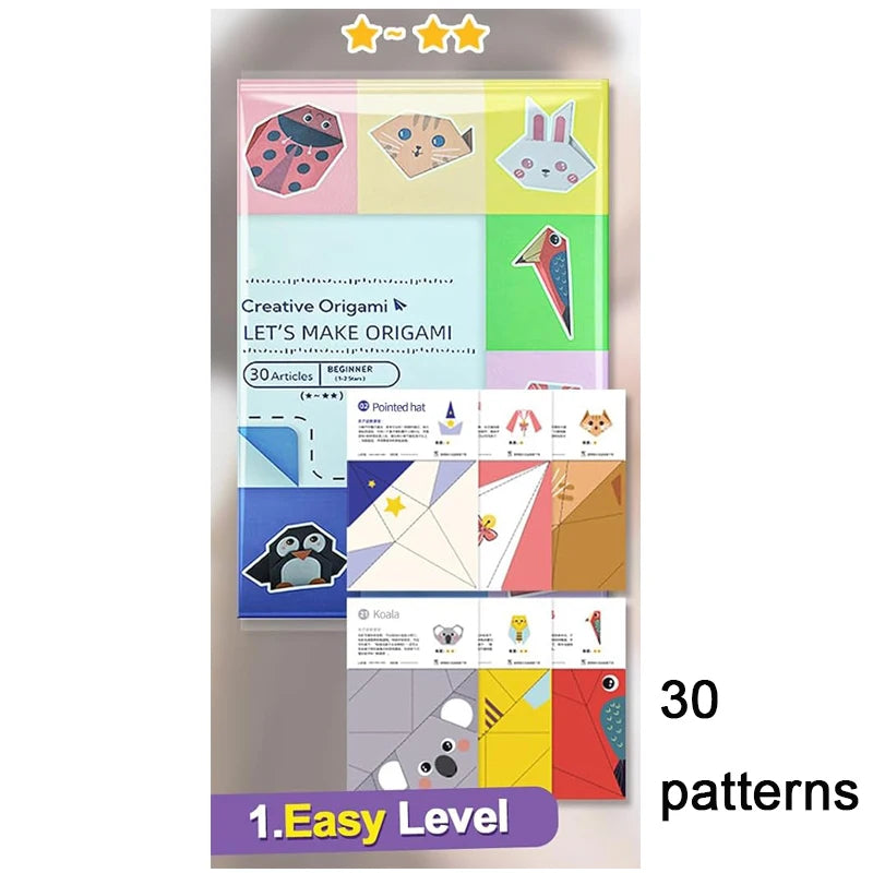 Origami Kit Paper Craft Guiding Book DIY Set