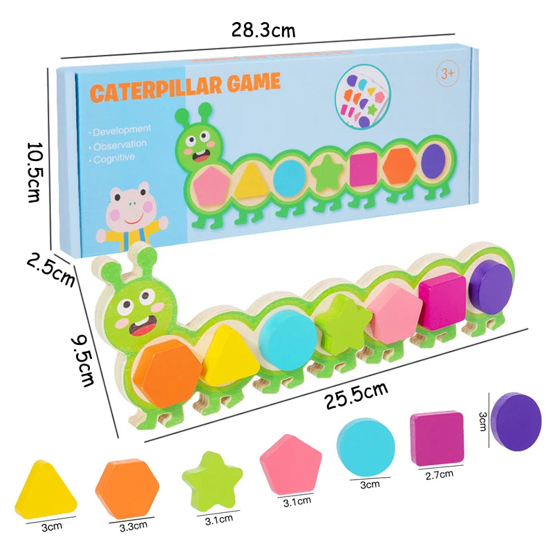 Match & Think Magnetic Caterpillar Shape Puzzle Game