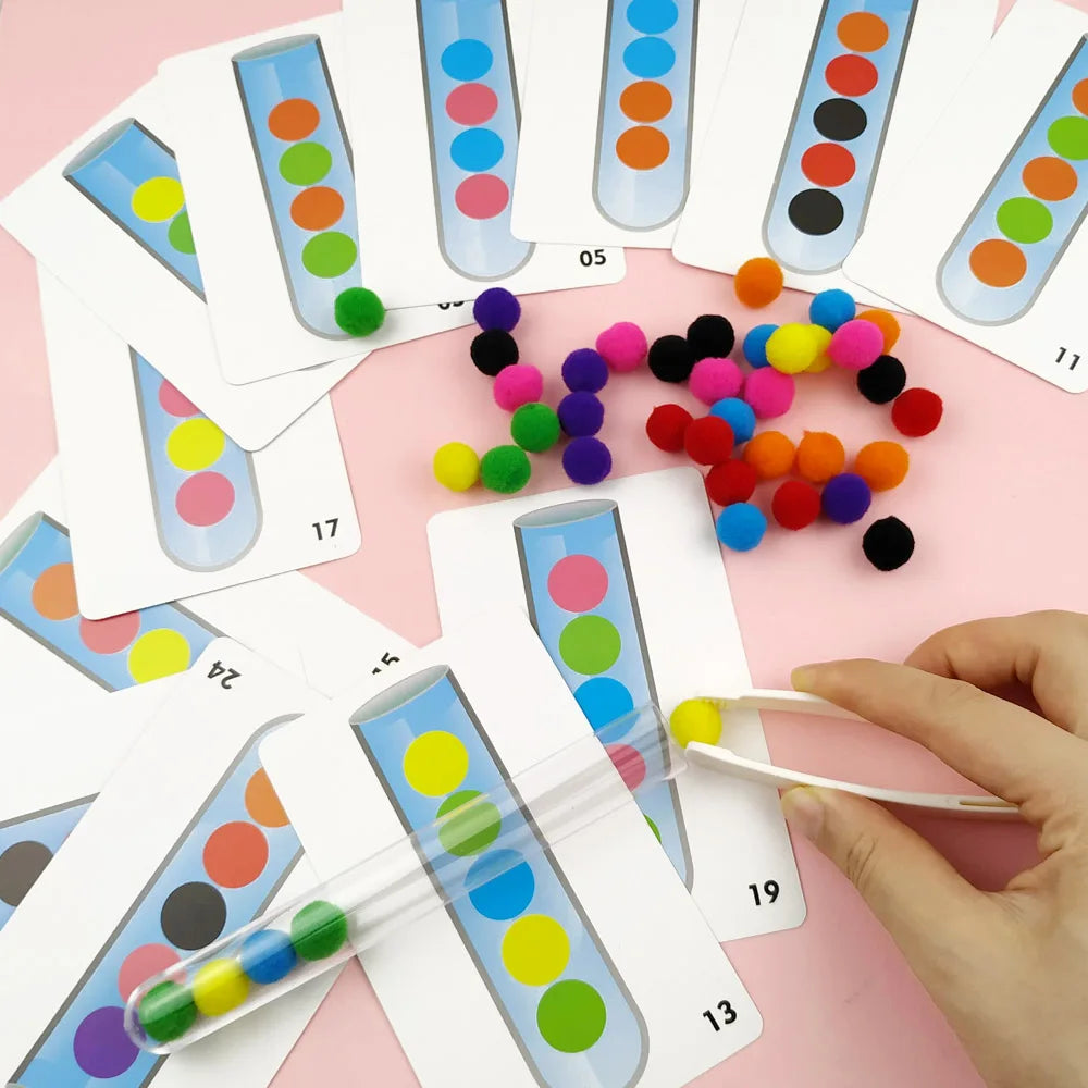 Fine Motor Tweezers Color Sorting Activity Kit