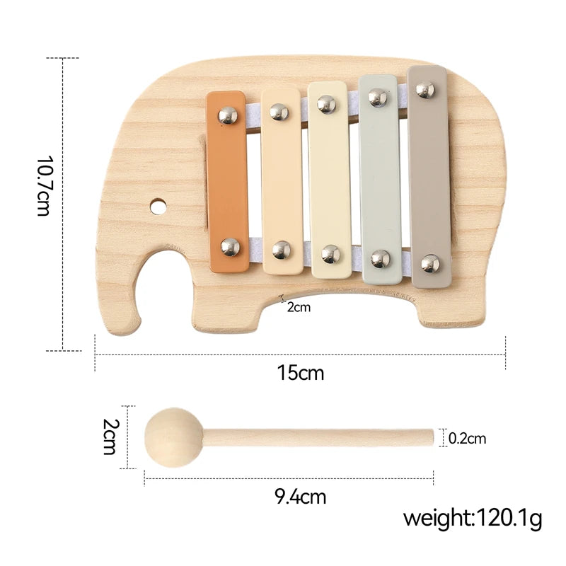 Little Musician Cartoon Elephant Montessori Xylophone Music Toy