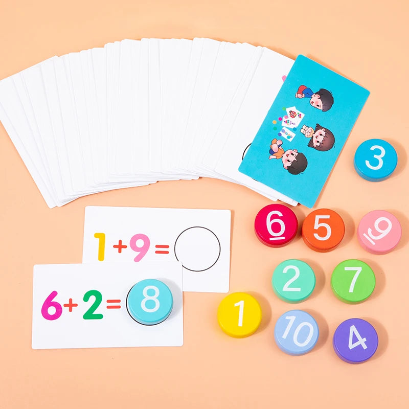 Montessori Math Arithmetic Card Matching Addition & Subtraction Set