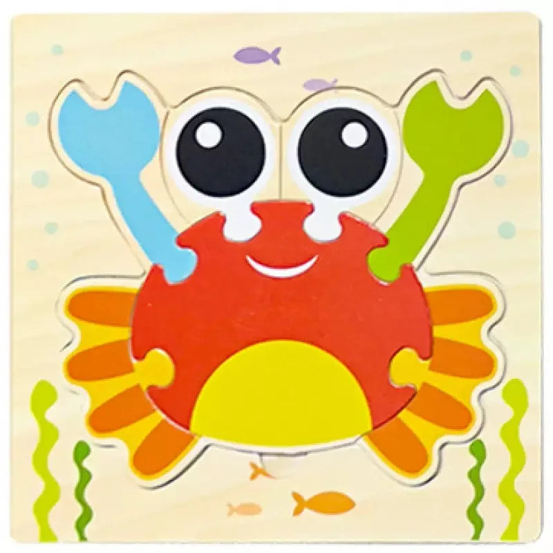 Wooden 3D Tangram Shape Animal Intelligence Puzzle Set