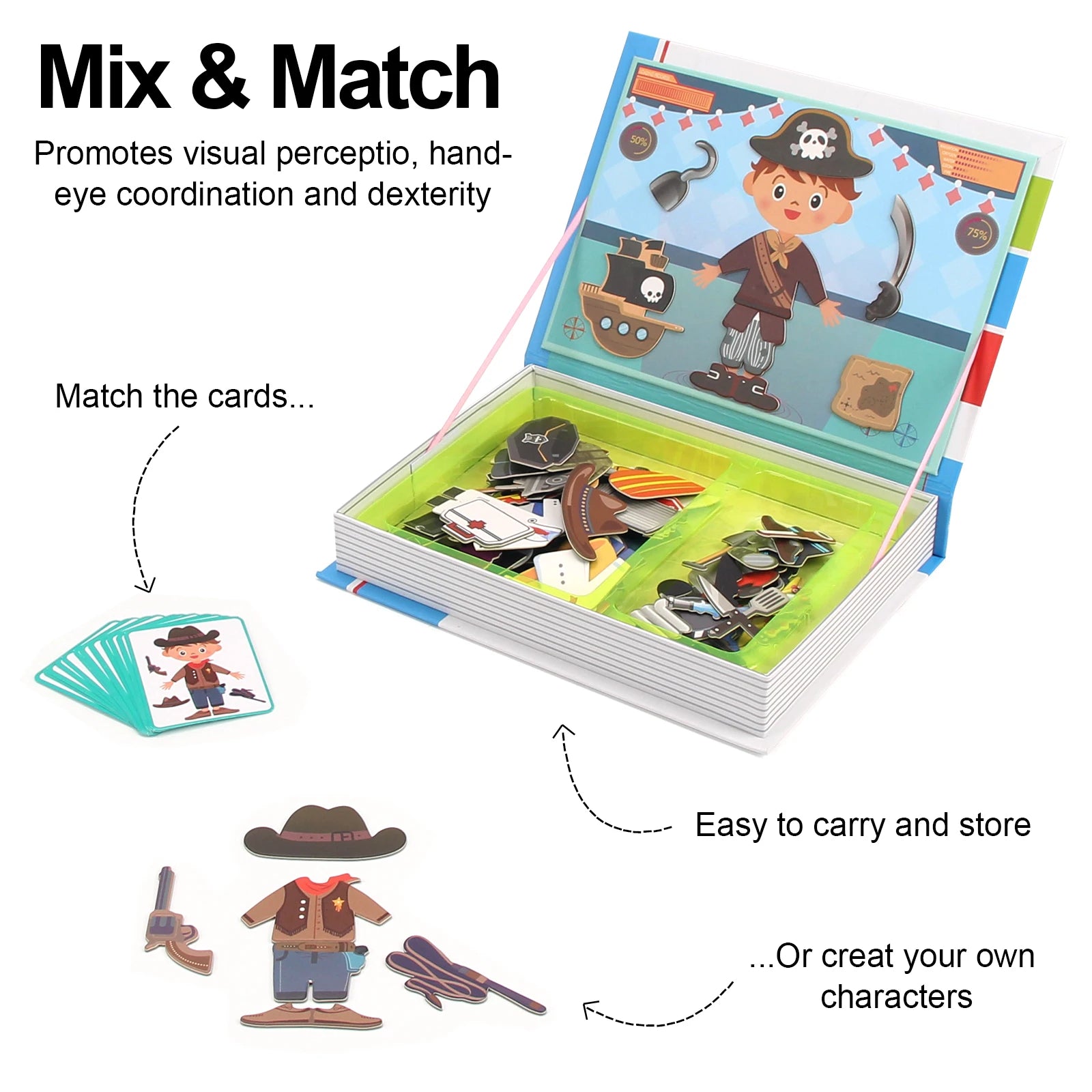 Magnetic 3D Cartoon Puzzle Brain Game